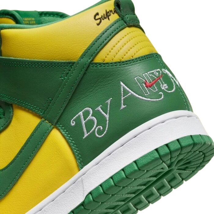NIKE SB DUNK HIGH SUPREME BY ANY MEANS BRAZIL GREEN YELLOW DN3741 700 - Image 7