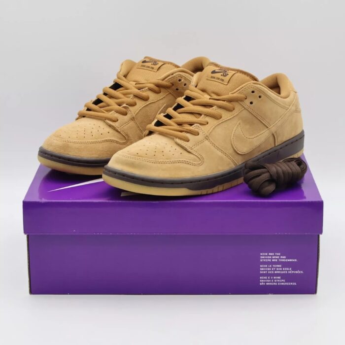 NIKE SB DUNK LOW PRO WHEAT BAROQUE BROWN GUM MOCHA BQ6817 204 - Image 7
