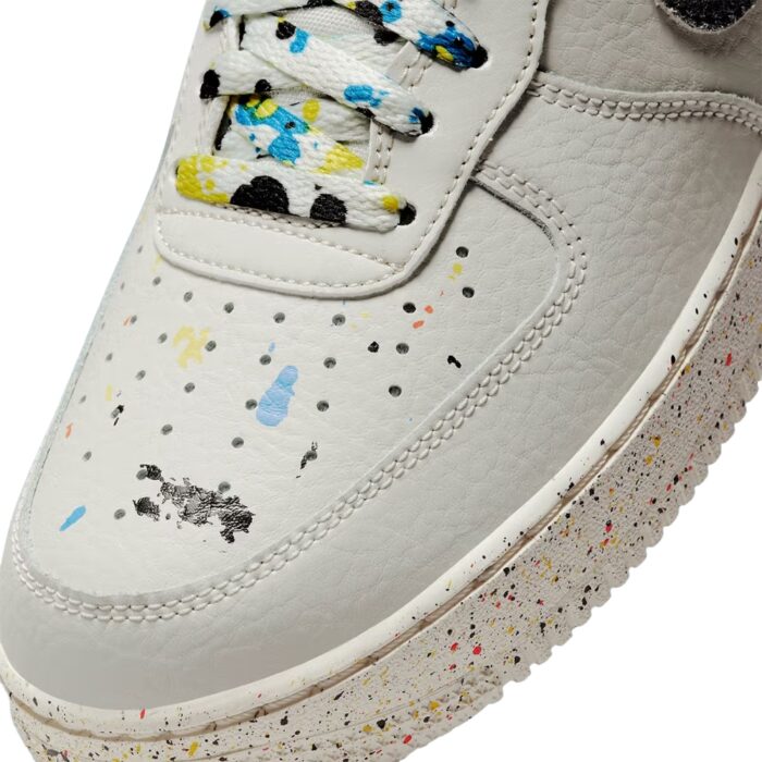 NIKE AIR FORCE 1 LOW PAINT SPLATTER LIGHT BONE BLACK SAIL CZ0339 001 - Image 7