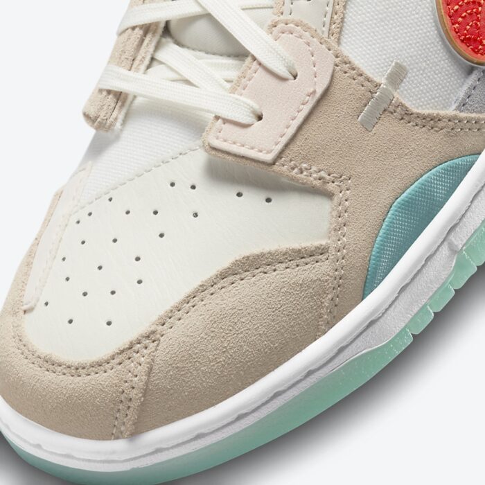 NIKE DUNK LOW SCRAP SHAPELESS FORMLESS LIMITLESS SAIL RUSH ORANGE WHITE SANDDRIFT DQ4975 181 - Image 7