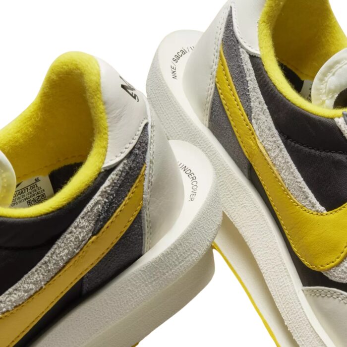 NIKE LD WAFFLE X SACAI X UNDERCOVER BLACK BRIGHT CITRON YELLOW DJ4877 001 - Image 7