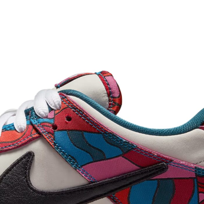 NIKE SB DUNK LOW X PARRA FIRE PINK GYM RED MOCHA WHITE ROYAL BLUE BLACK DH7695 600 - Image 7
