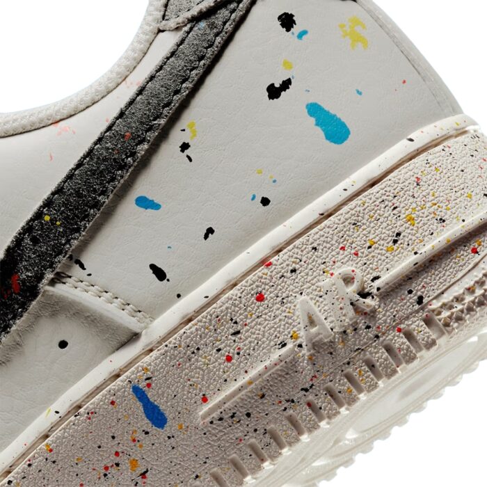 NIKE AIR FORCE 1 LOW PAINT SPLATTER LIGHT BONE BLACK SAIL CZ0339 001 - Image 8
