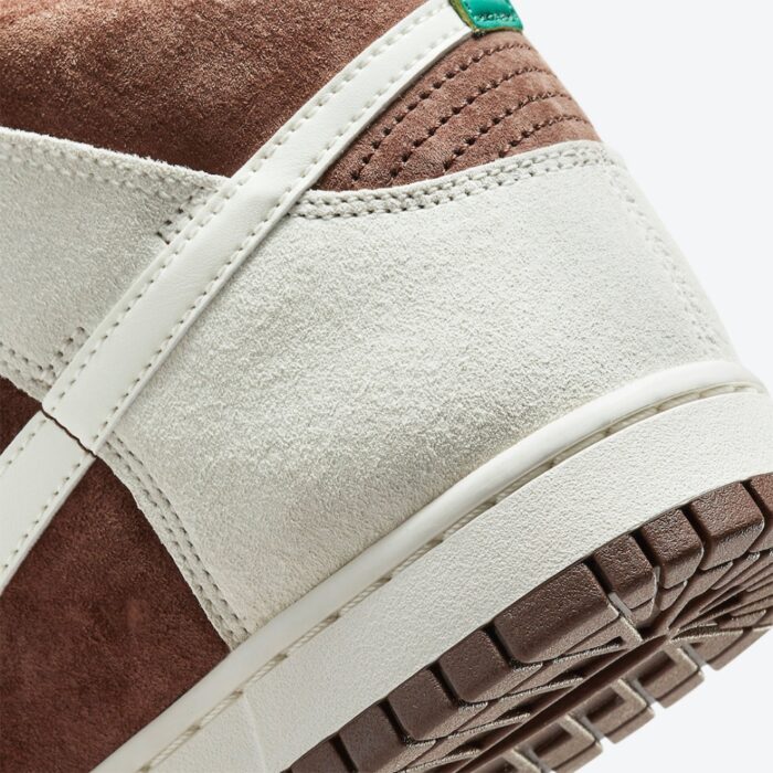 NIKE DUNK HIGH LIGHT CHOCOLATE SAIL KHAKI DH5348 100 - Image 8