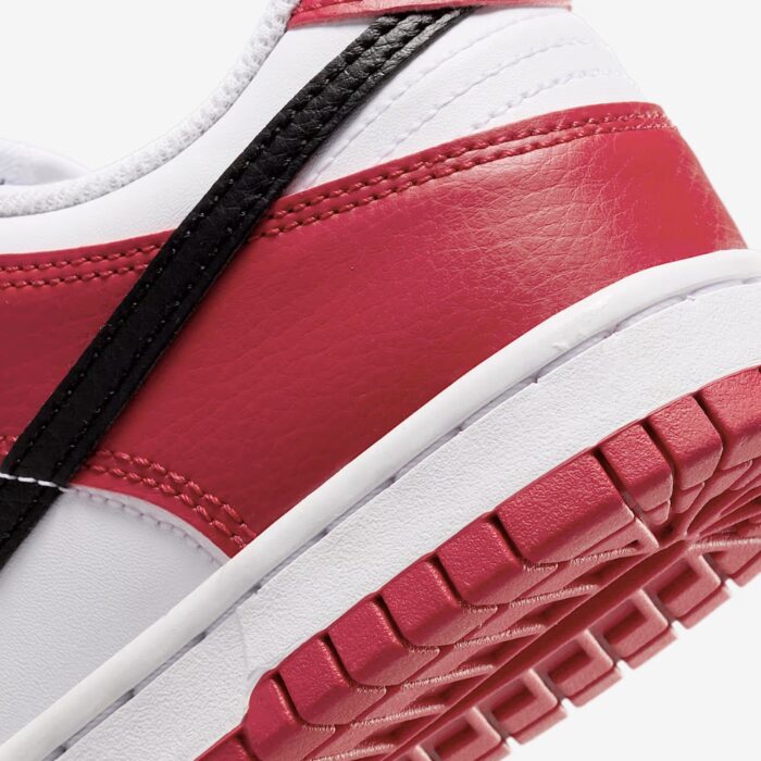 NIKE DUNK LOW BLACK TOE GYM RED WHITE HF9980 600 - Image 8