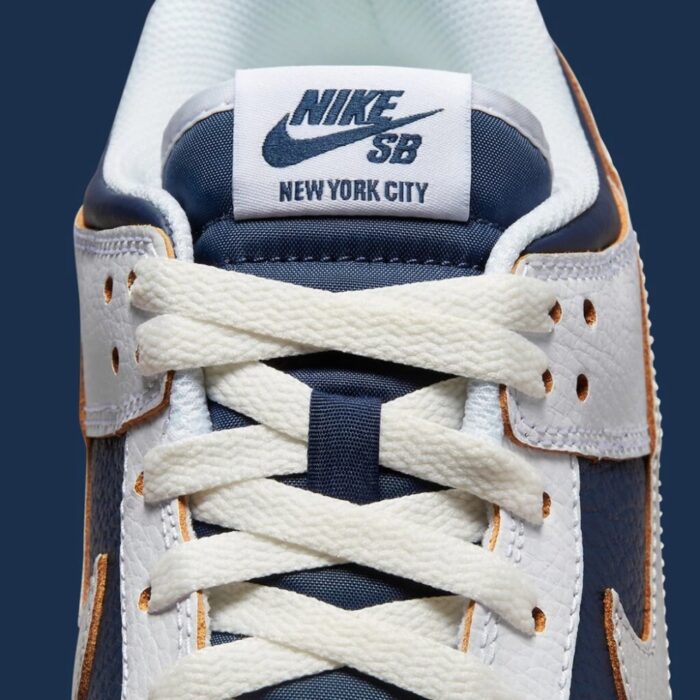 NIKE SB DUNK LOW HUF NEW YORK CITY WHITE NAVY BLUE FD8775 100 - Image 8
