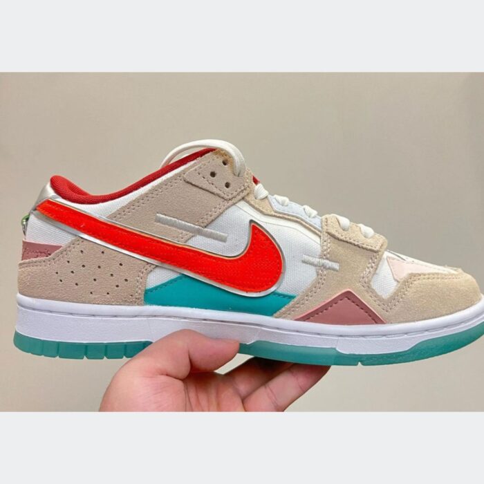 NIKE DUNK LOW SCRAP SHAPELESS FORMLESS LIMITLESS SAIL RUSH ORANGE WHITE SANDDRIFT DQ4975 181 - Image 8