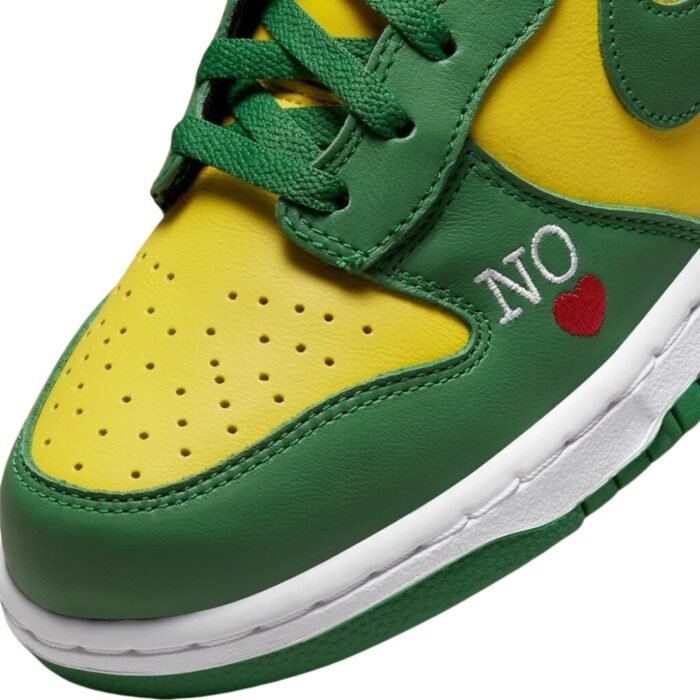 NIKE SB DUNK HIGH SUPREME BY ANY MEANS BRAZIL GREEN YELLOW DN3741 700 - Image 8