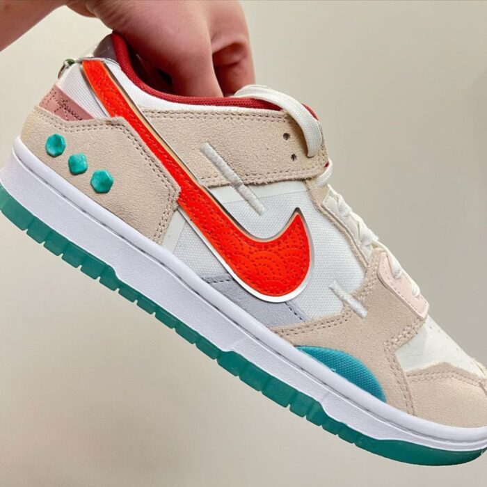 NIKE DUNK LOW SCRAP SHAPELESS FORMLESS LIMITLESS SAIL RUSH ORANGE WHITE SANDDRIFT DQ4975 181 - Image 9
