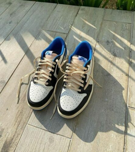 Air Jordan 1 Retro Low OG X Travis Scott X Fragment Royal Blue SP photo review
