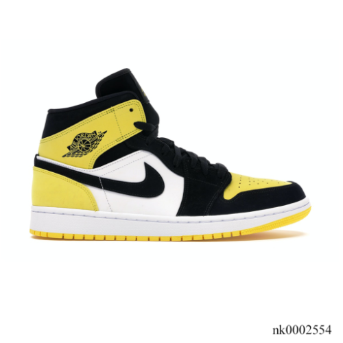 AJ 1 Mid Yellow Toe Black Shoes Sneakers – nk0002554