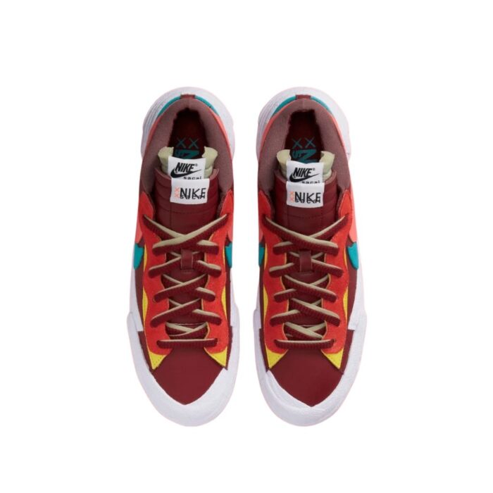 NIKE SACAI X KAWS X BLAZER LOW TEAM RED DM7901 600 - Image 5