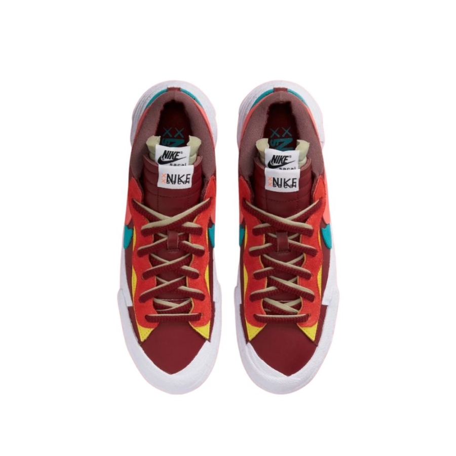 NIKE SACAI X KAWS X BLAZER LOW TEAM RED DM7901 600 - Image 5