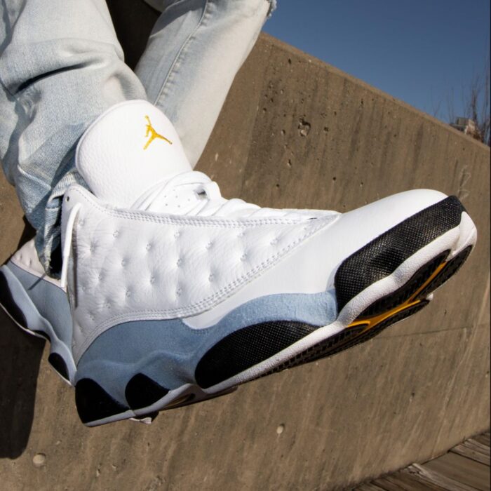 NIKE AIR JORDAN 13 RETRO OCHRE BLUE GREY 414571 170 - Image 9