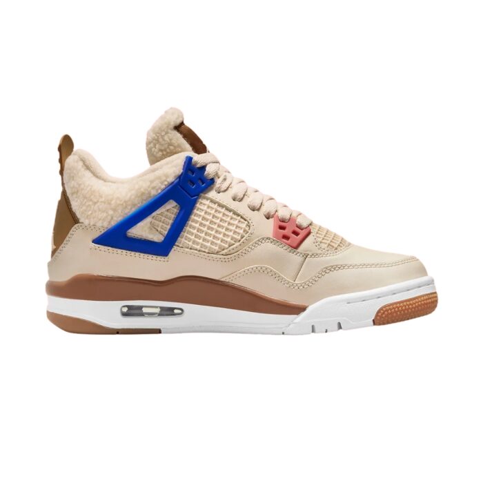 NIKE AIR JORDAN 4 RETRO GS WILD THINGS PEARL WHITE DARK DRIFTWOOD GYM RED DH0572 264 - Image 3