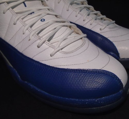 NIKE AIR JORDAN 12 RETRO FRENCH BLUE WHITE METALLIC SILVER VARSITY RED 130690 113 photo review