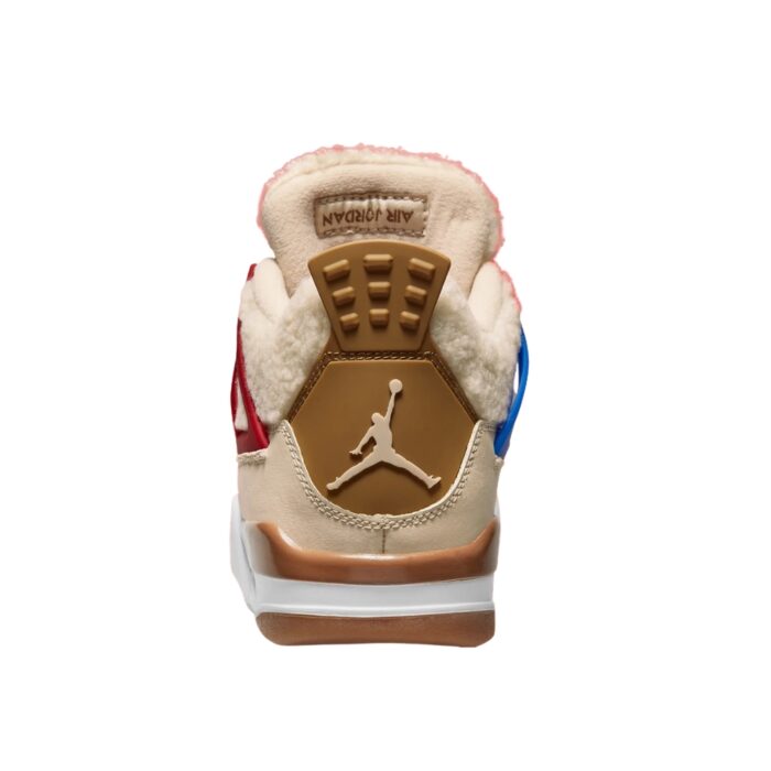 NIKE AIR JORDAN 4 RETRO GS WILD THINGS PEARL WHITE DARK DRIFTWOOD GYM RED DH0572 264 - Image 7