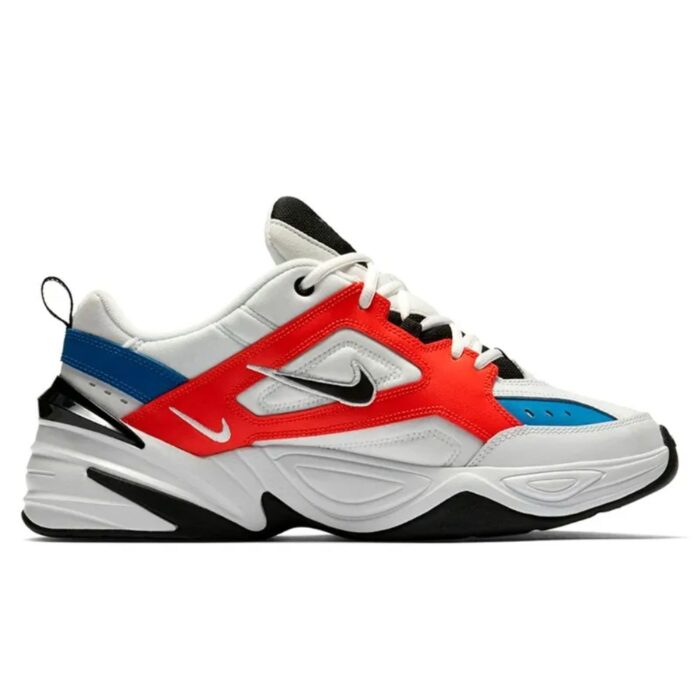NIKE M2K TEKNO WHITE BLACK ORANGE AO3108 101 - Image 2