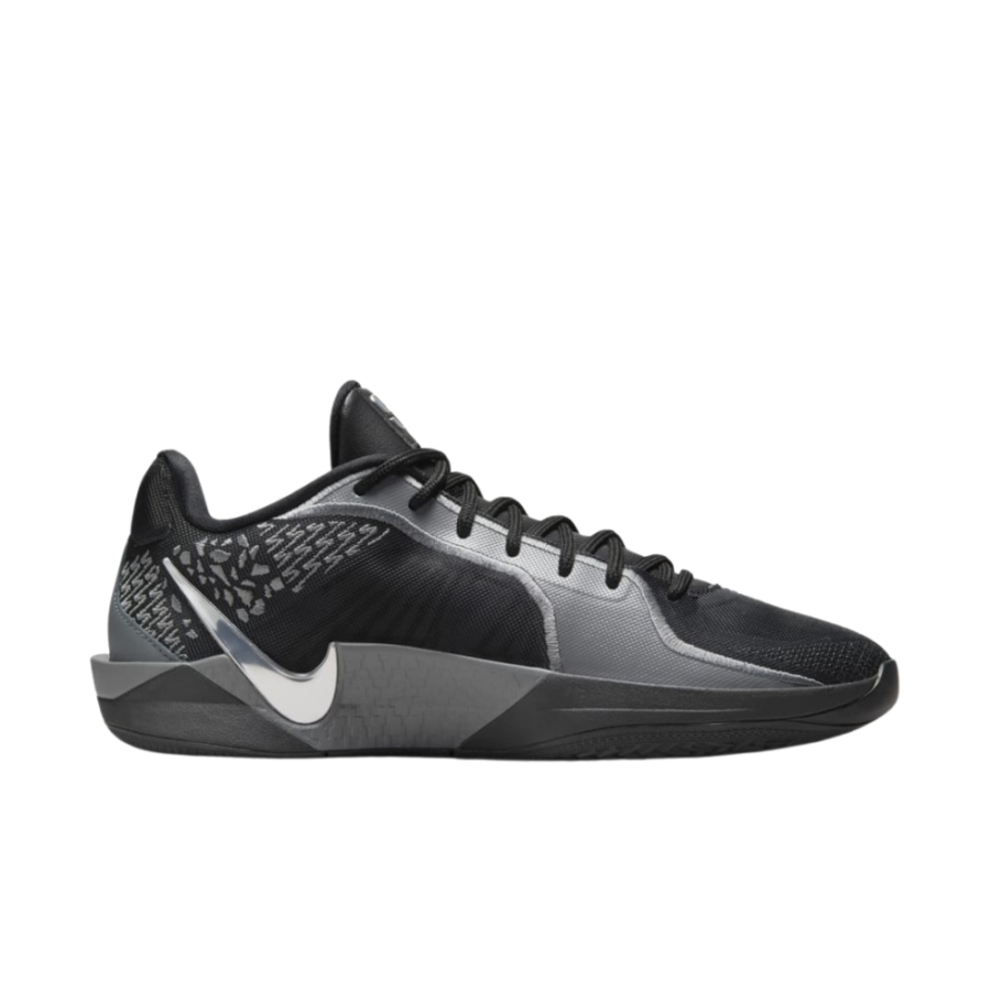 NIKE SABRINA 2 MIRRORED BLACK SMOKE GREY OPTI YELLOW METALLIC SILVER FQ2174 001 - Image 2