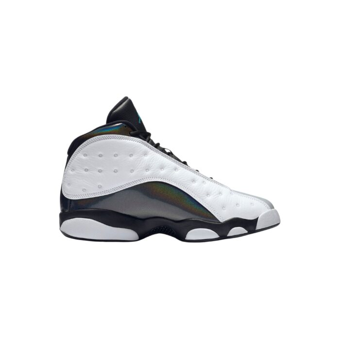 NIKE AIR JORDAN 13 BARONS WHITE TROPICAL TEAL BLACK WOLF GREY 414571 115 - Image 2