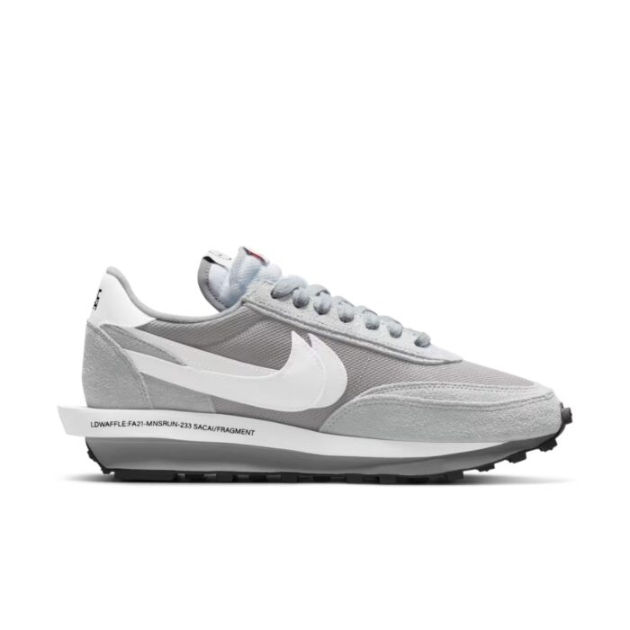 NIKE LD WAFFLE X SACAI X FRAGMENT LIGHT SMOKE GREY DH2684 001 - Image 2