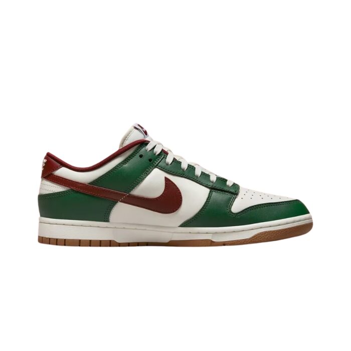 NIKE DUNK LOW GORGE GREEN WHITE TEAM RED FB7160 161 - Image 2