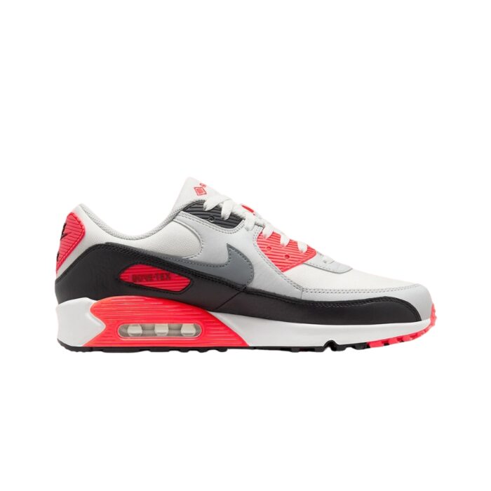 NIKE AIR MAX 90 GTX INFRARED GORE TEX WHITE GREY RED FD5810 101 - Image 2