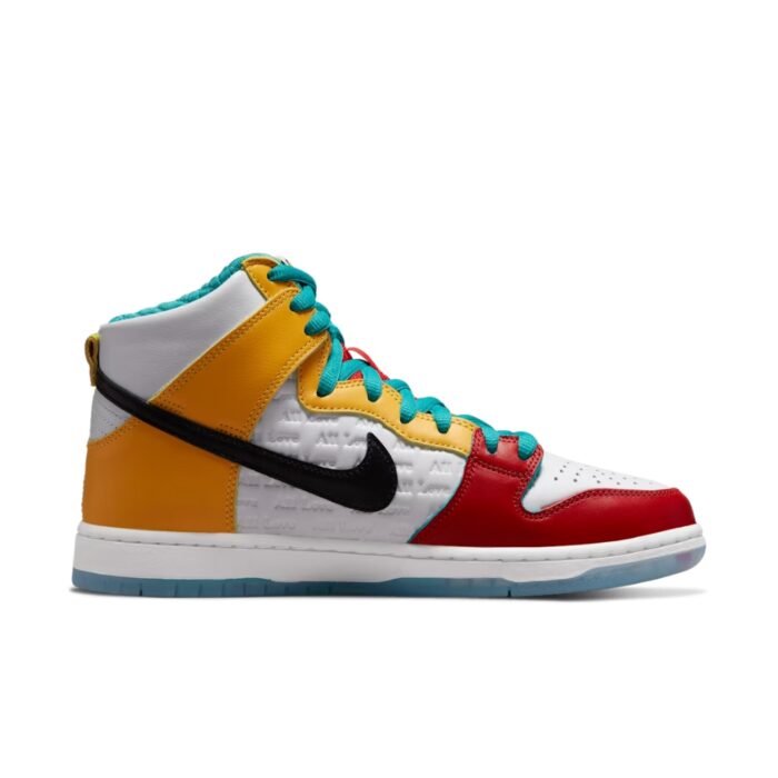 NIKE SB DUNK HIGH X FROSKATE WHITE METALLIC GOLD UNIVERSITY RED DH7778 100 - Image 2