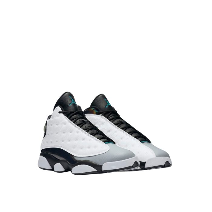 NIKE AIR JORDAN 13 BARONS WHITE TROPICAL TEAL BLACK WOLF GREY 414571 115