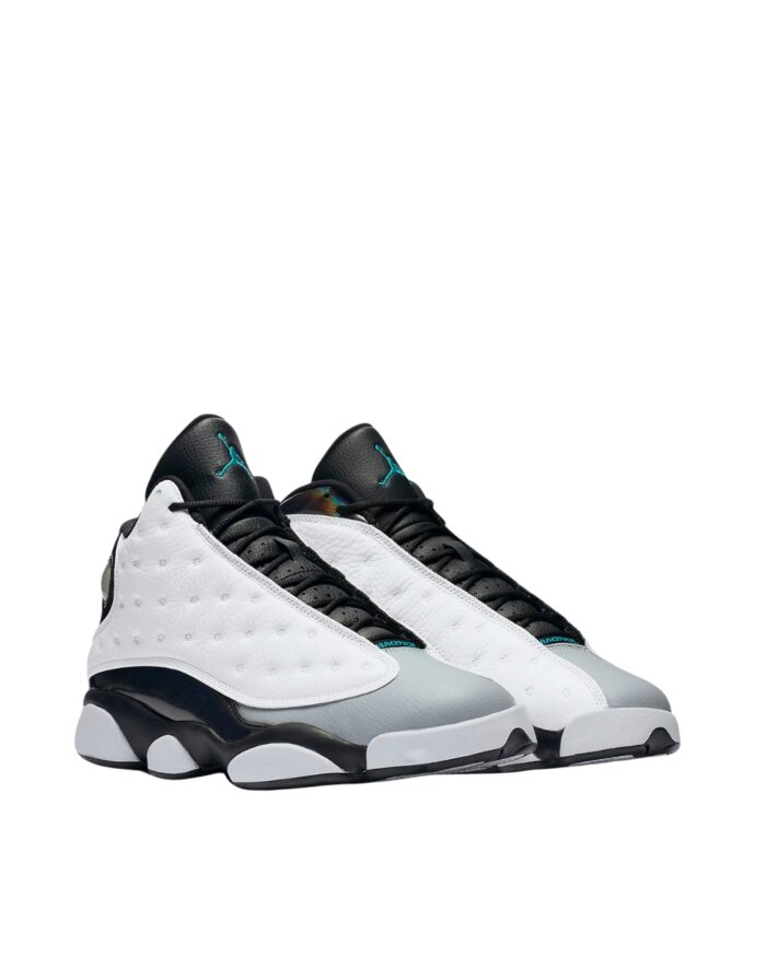 NIKE AIR JORDAN 13 BARONS WHITE TROPICAL TEAL BLACK WOLF GREY 414571 115
