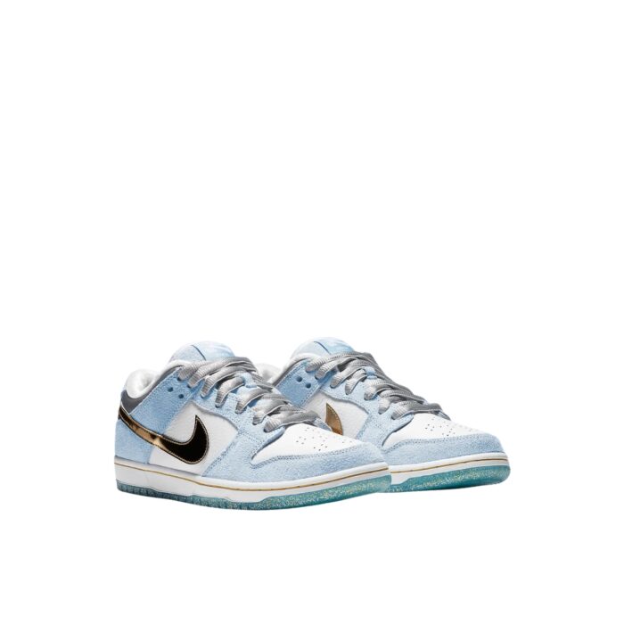 NIKE SB DUNK LOW SEAN CLIVER WHITE PSYCHIC BLUE METALLIC DC9936 100
