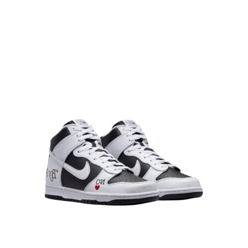 NIKE SB DUNK HIGH SUPREME BY ANY MEANS BLACK WHITE DN3741 002