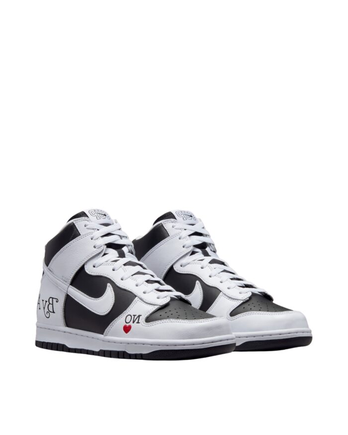 NIKE SB DUNK HIGH SUPREME BY ANY MEANS BLACK WHITE DN3741 002