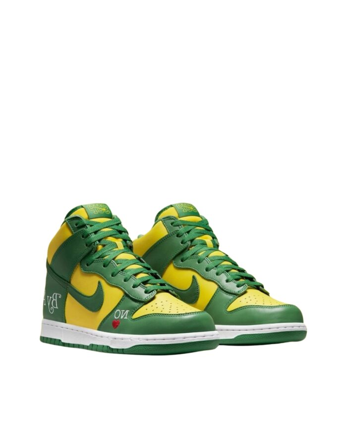 NIKE SB DUNK HIGH SUPREME BY ANY MEANS BRAZIL GREEN YELLOW DN3741 700