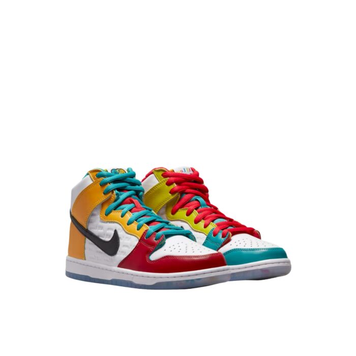 NIKE SB DUNK HIGH X FROSKATE WHITE METALLIC GOLD UNIVERSITY RED DH7778 100