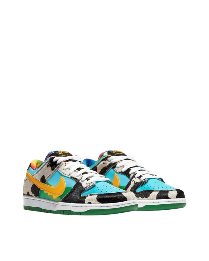 NIKE SB DUNK LOW BEN & JERRY'S CHUNKY DUNKY WHITE LAGOON PULSE BLACK UNIVERSITY GOLD CU3244 100