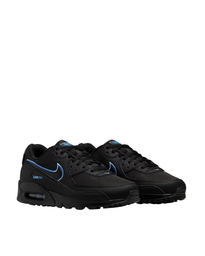 NIKE AIR MAX 90 BLACK UNIVERSITY BLUE FJ4218 001