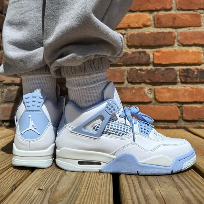 NIKE AIR JORDAN 4 FORGET ME NOT WHITE BLUE TINT OIL GREEN ALUMINUM HV0823 100 - Image 7