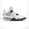 Side view of the Air Jordan 4 White Cement 2025