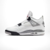 Medial side view of the Air Jordan 4 White Cement 2025