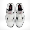 Top-down view of the Air Jordan 4 White Cement 2025