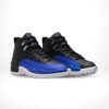 Angled front view of a full pair of Air Jordan 12