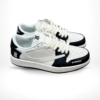 Angled front view of a full pair of Air Jordan 1