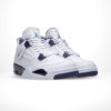 Angled front view of a full pair of Air Jordan 4
