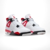 Angled front view of a full pair of Air Jordan 4