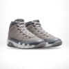 Angled front view of a full pair of Air Jordan 9