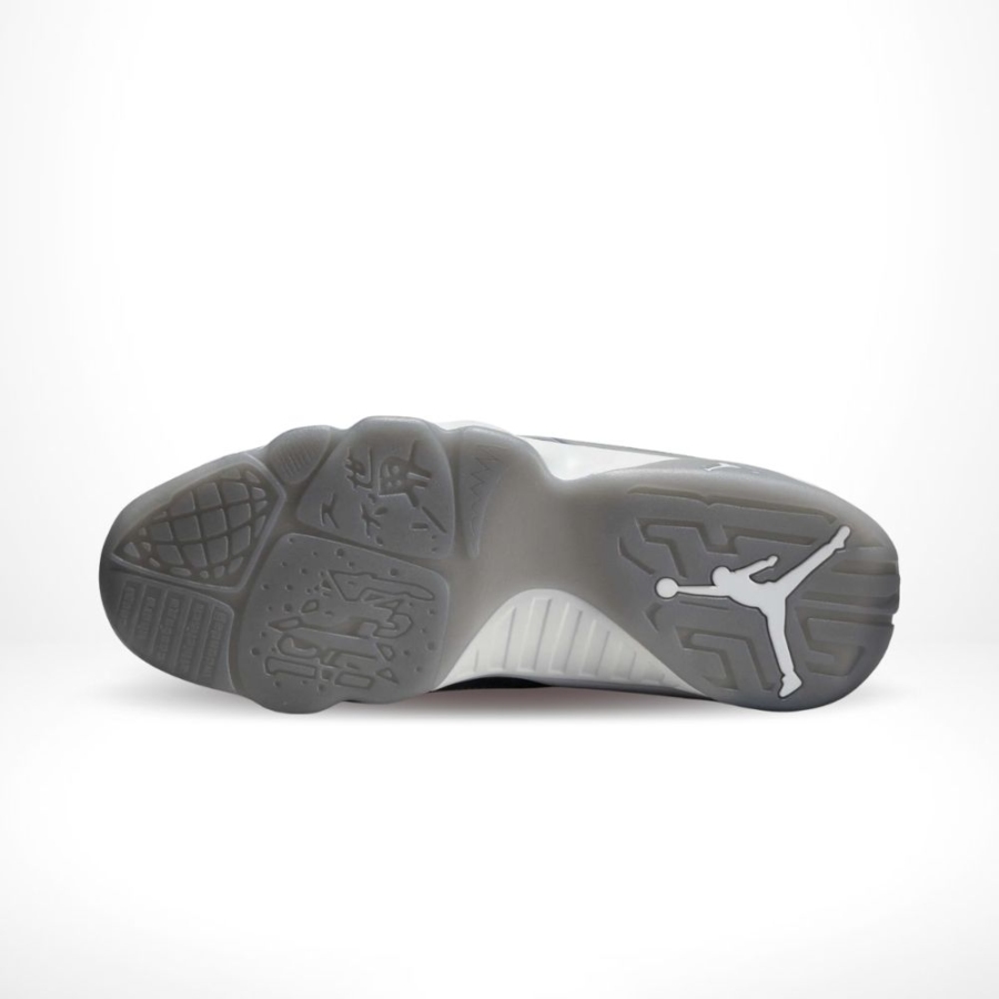 Bottom view of the Air Jordan 9