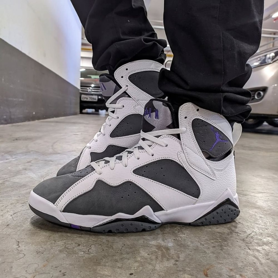 On-foot of the Air Jordan 7