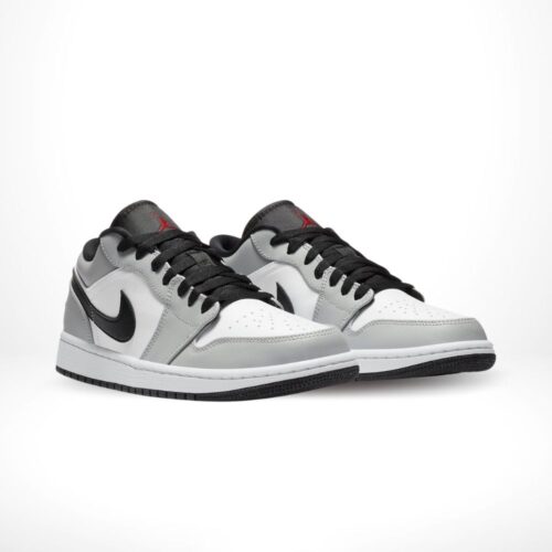 Angled front view of a full pair of Air Jordan 1