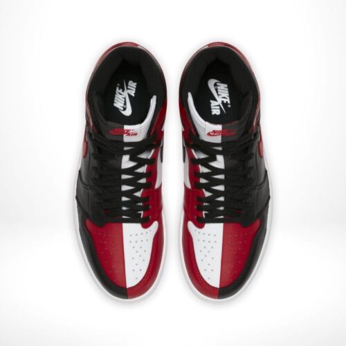Top-down view of the Air Jordan 1